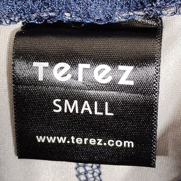 Terez Workout Leggings Size Small Blue and Lighter Blue Stars Print Made in USA - Picture 6 of 7